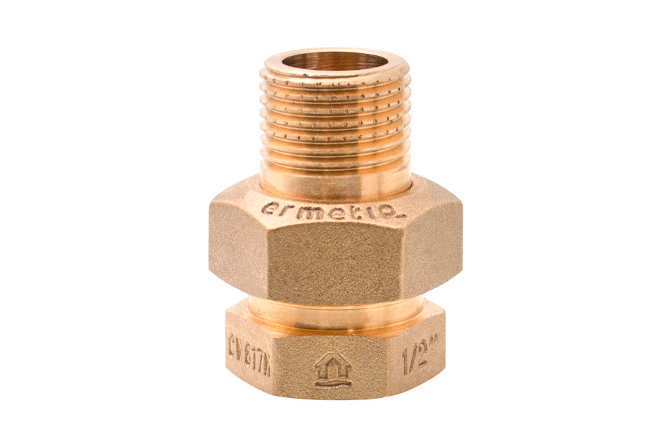 Mosadzné kúrenárske šróbenie priame CW617N 1/2