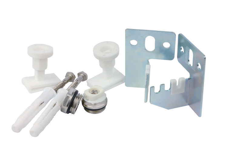 Sada na upevnenie oceľových panelových radiátorov na stenu, 14 ks