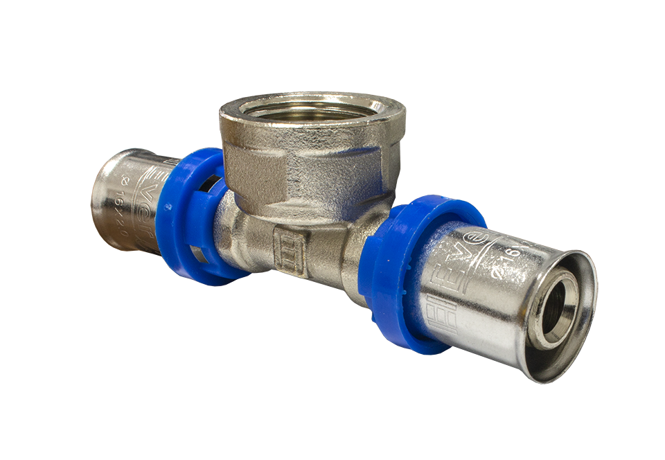 Chrómované mosadzné T-kus TH 20X1/2