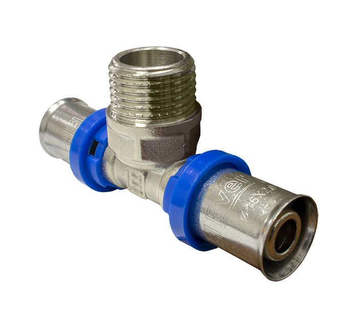 Chrómované mosadzné T-kus TH 16X1/2