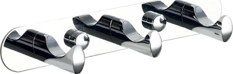 Nástenný vešiak s tromi rovnými háčikmi